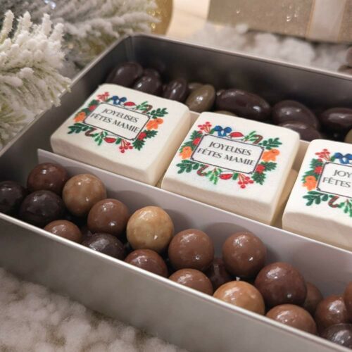 coffret de noel personnalisé chamallow et chocolat coffret de noel personnalisé chamallow et chocolat