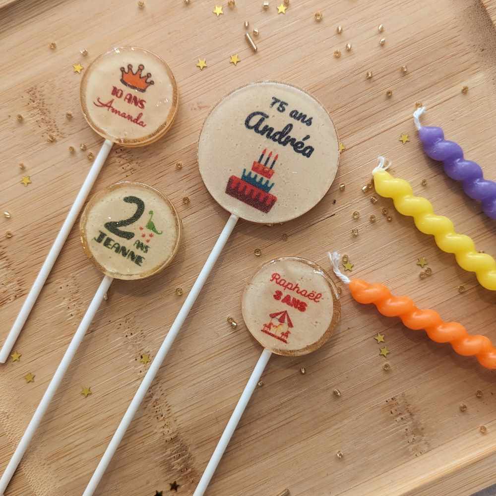 Grandes sucettes personnalisées