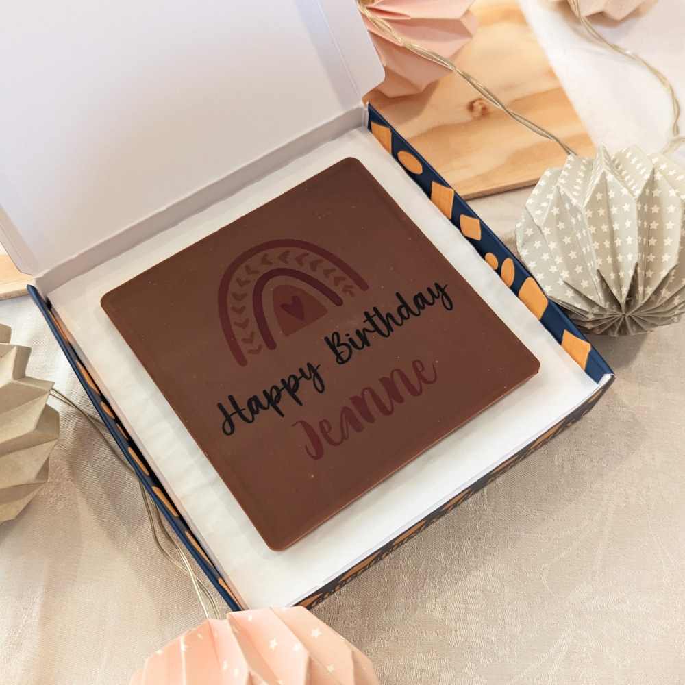Tablette de chocolat personnalisée