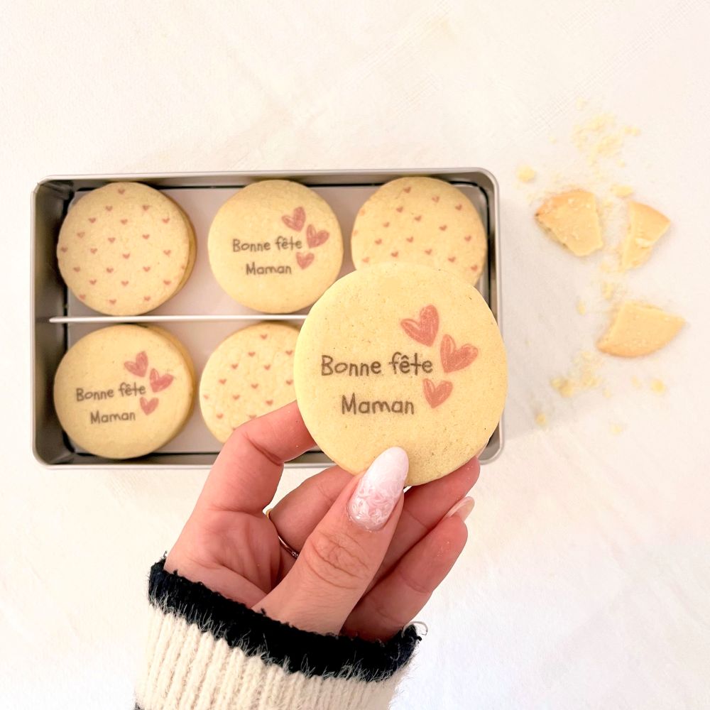 sablés message coffret personnalisé maman