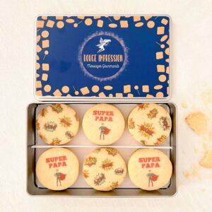 Moment gourmand fête des pères avec biscuits personnalisés