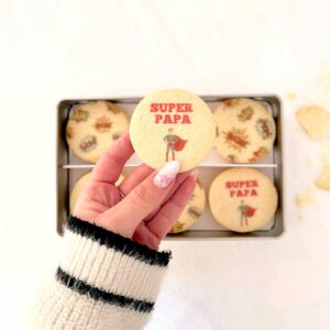 Coffret métal biscuits personnalisés fête des pères