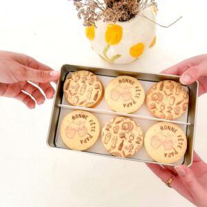 Coffret cadeau homme gourmand biscuits personnalisés fête des pères