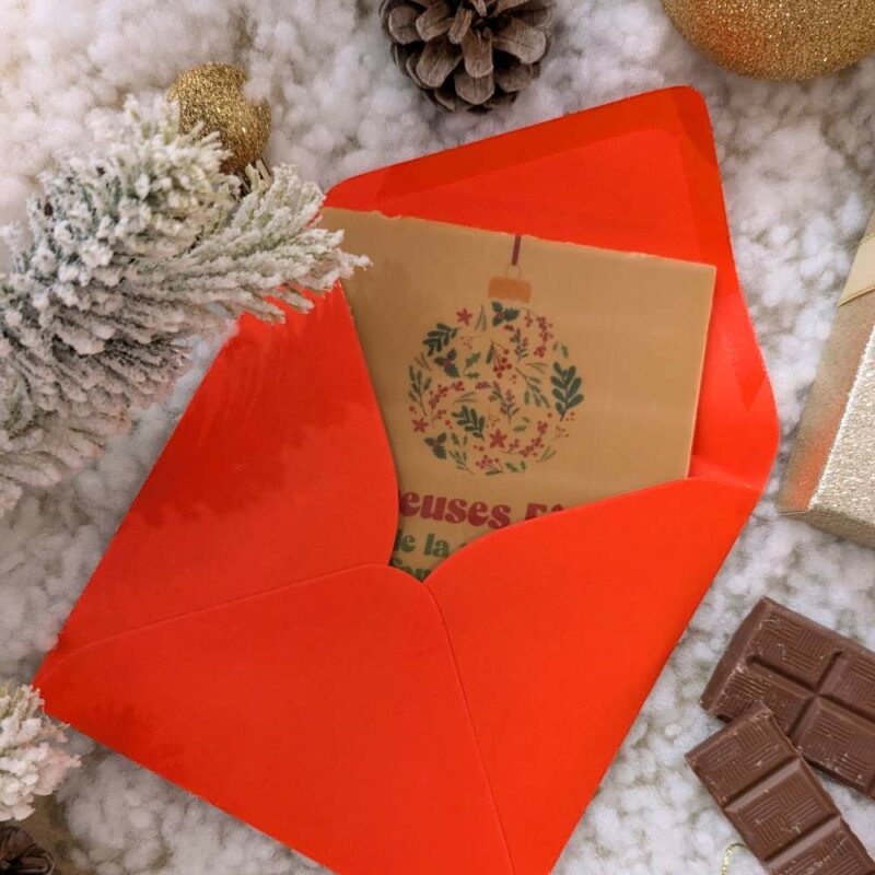 lettre de noel personnalisé à manger Chocolat de Noël personnalisé avec message