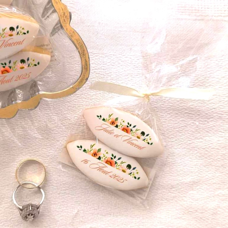 Calissons personnalisés - Mariage Floral