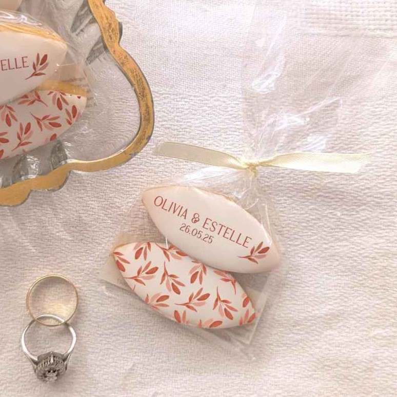 Calissons personnalisés - Mariage Terracotta