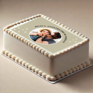 Photo pour gâteau sur feuille de sucre beige