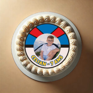 Feuille comestible Pokémon avec photo et texte pour gâteau