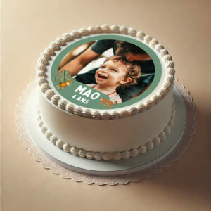 Photo pour gâteau sur feuille de sucre thème jungle