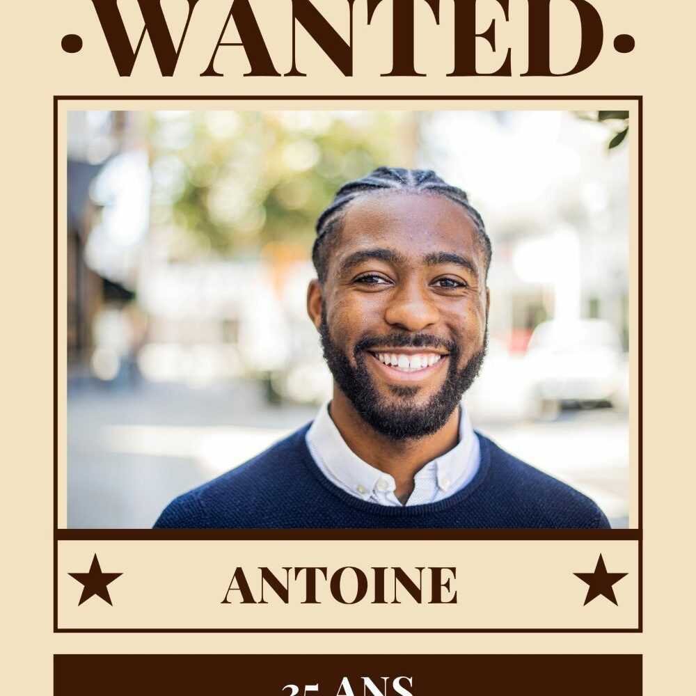 Feuille comestible effet Wanted avec photo pour gâteau