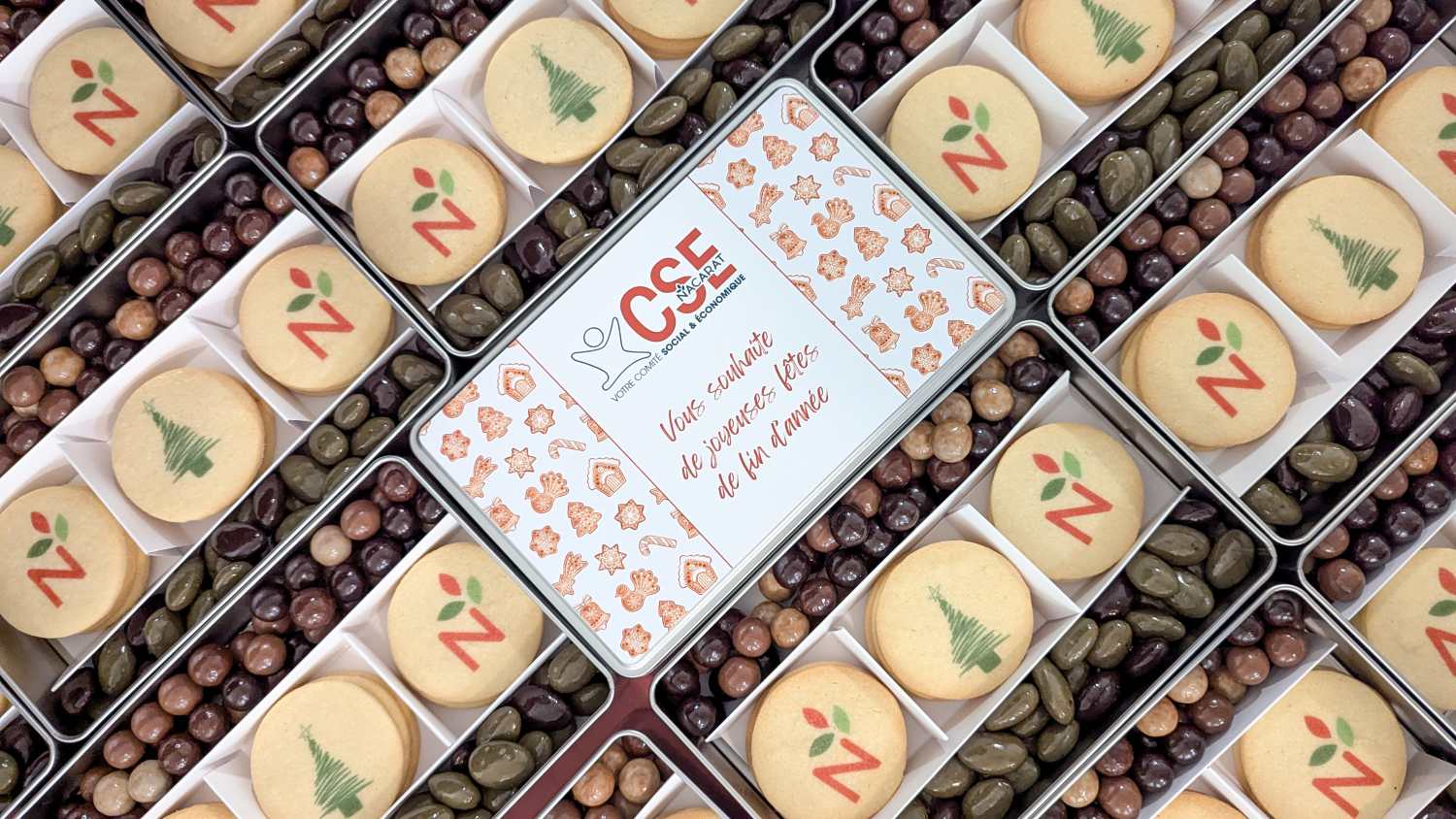 Message de remerciement personnalisé sur coffret cadeau collaborateur