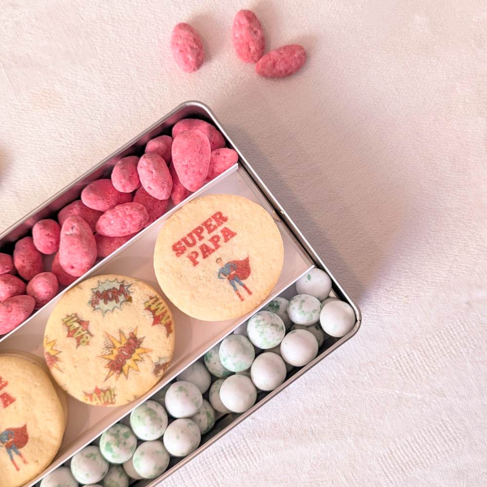 Biscuits sablés personnalisés pour coffret cadeau papa fête des pères