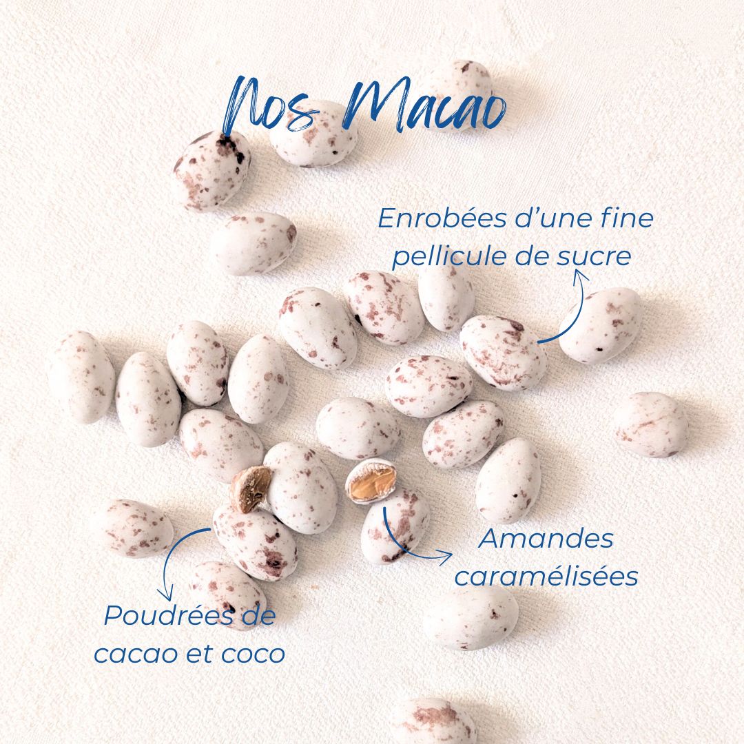 amandes macao cacao coco cadeau gourmand