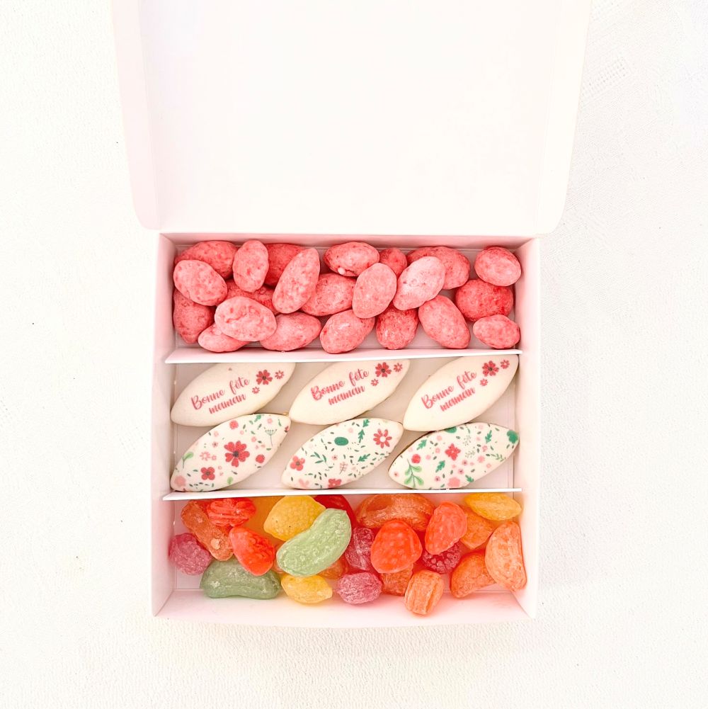 coffret fête des mères bonbons pralines calissons message