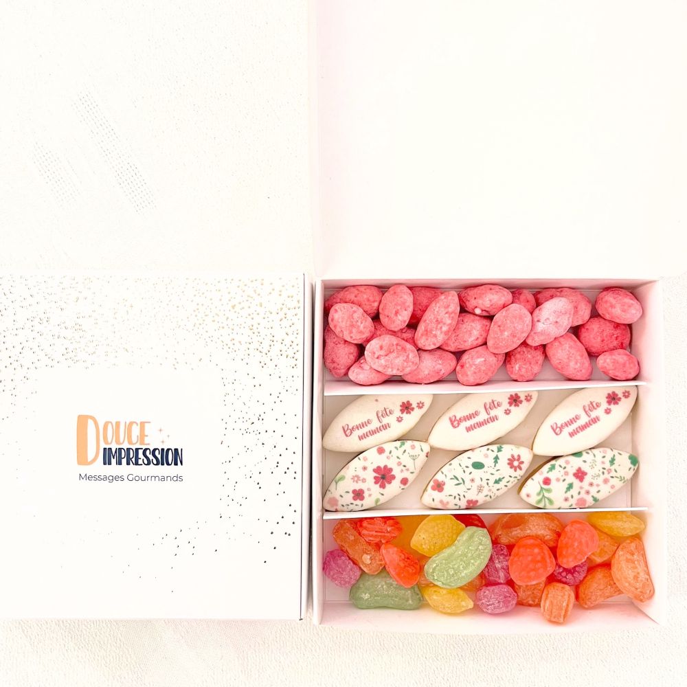 coffret calissons message personnalisé maman