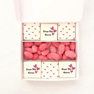coffret cadeau maman message imprimé guimauve