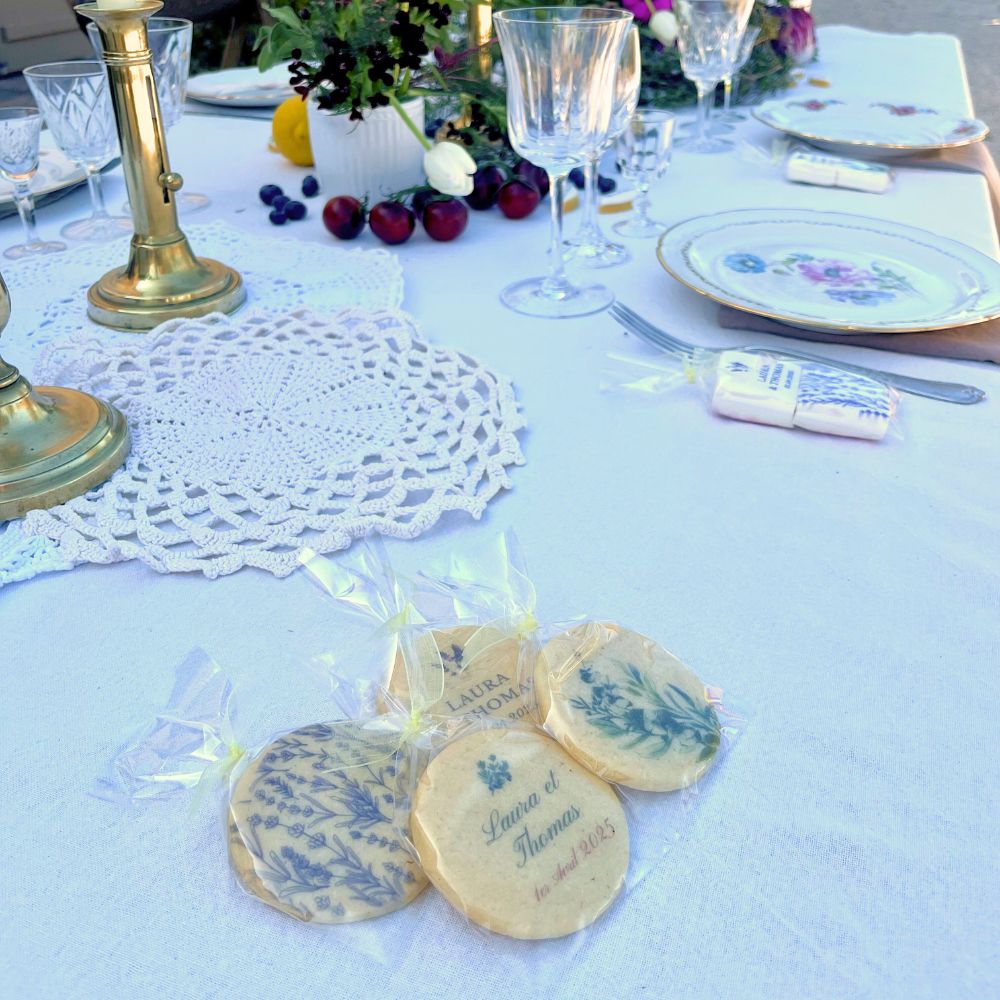 Biscuits personnalisés Mariage thème provençal