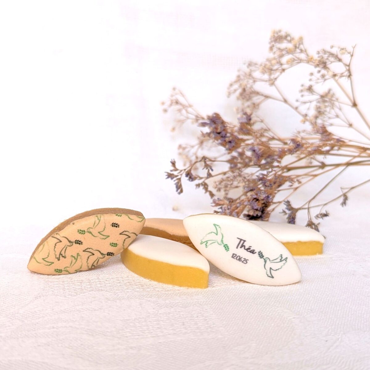 Duo de calissons personnalisés pour baptême