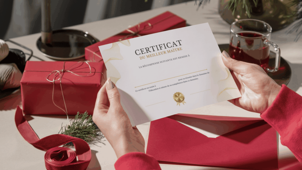 Idée cadeau pour maître - certification du meilleur maître