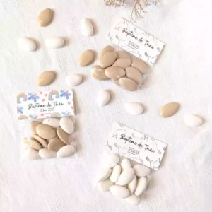 sachet de dragées artisanales pour baptême
