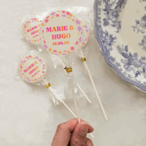 Sucette personnalisées mariage thème rétro Sucette personnalisées mariage thème rétro