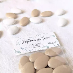 achet dragées blanc mat pour baptême