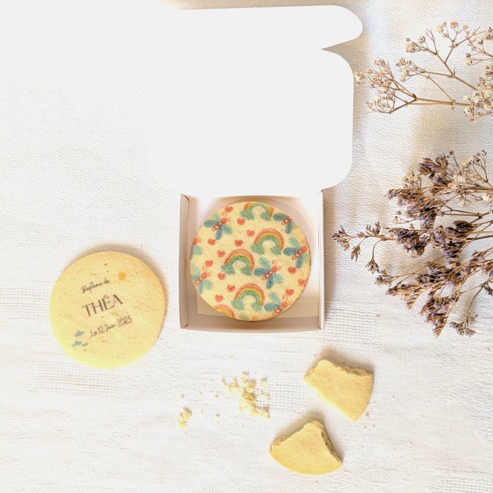 boîte de biscuits cadeau invité baptême garçon
