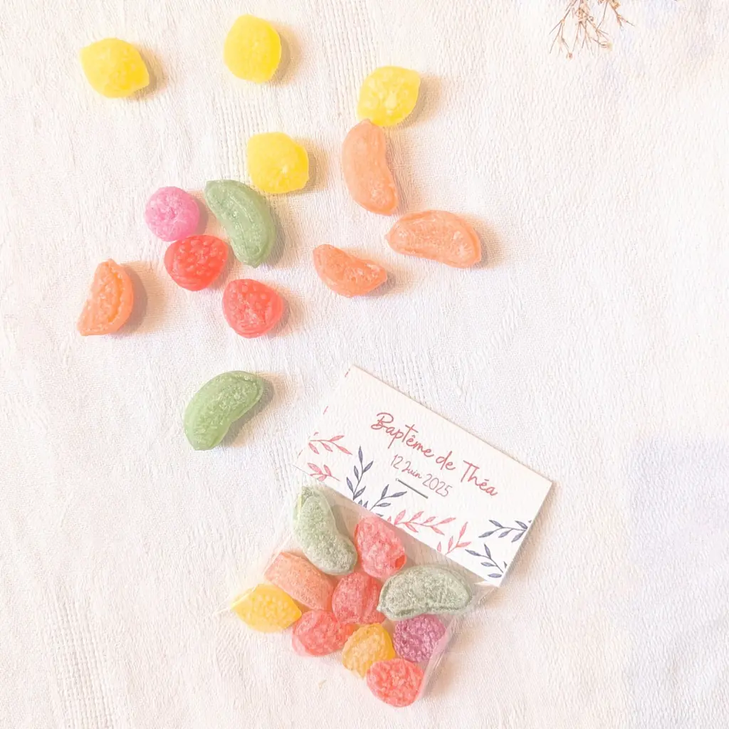 sachets bonbons personnalisés visuel colombe