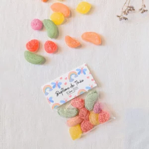 bonbon personnalisé pour baptême couleur fruit