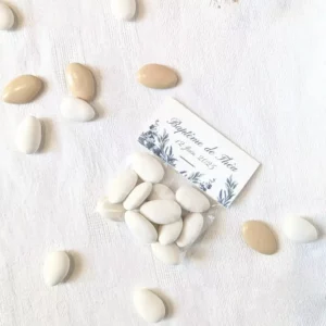 sachet dragées personnalisé prénom et date