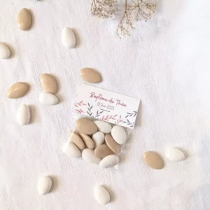 sachet dragées personnalisé baptême fille