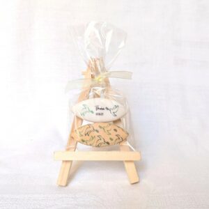 duo de calissons personnalisés pour invités de baptême Calissons personnalisés souvenir de baptême pour invités