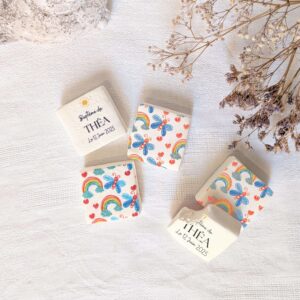 duo de guimauves personnalisées pour offrir à un baptême(1) Sachet de duo de guimauves personnalisées