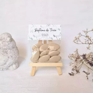 sachet dragées personnalisé prénom et date