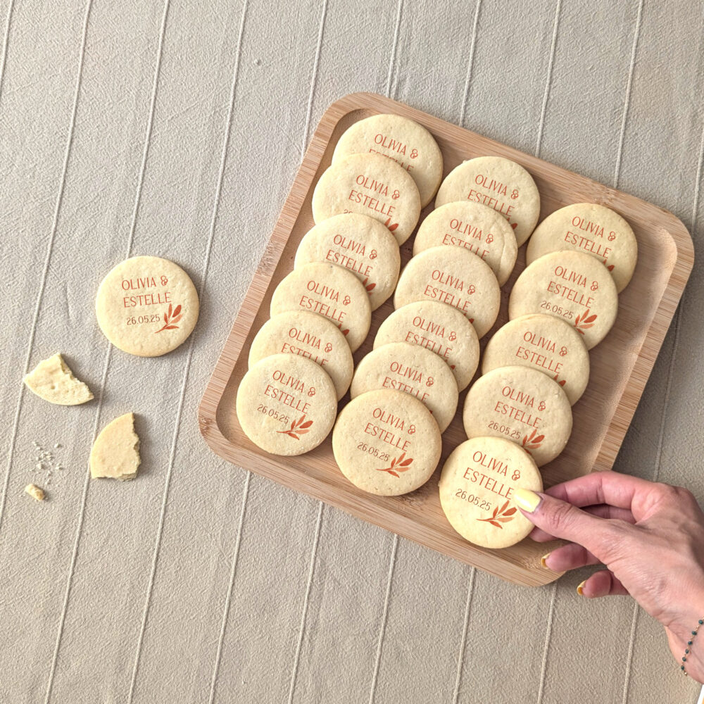 Biscuit personnalisé pour mariage champêtre