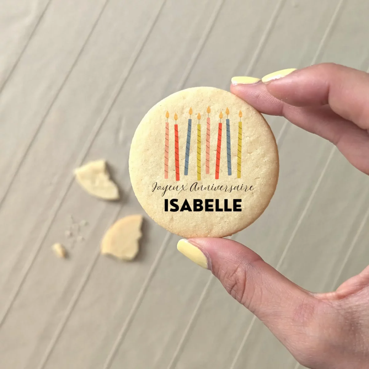 biscuits personnalisés anniversaire avec visuels variés