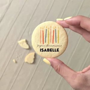 biscuits personnalisés anniversaire avec visuels variés