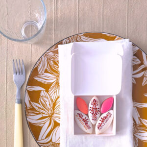 calissons mariage rouge bohème cadeau invité