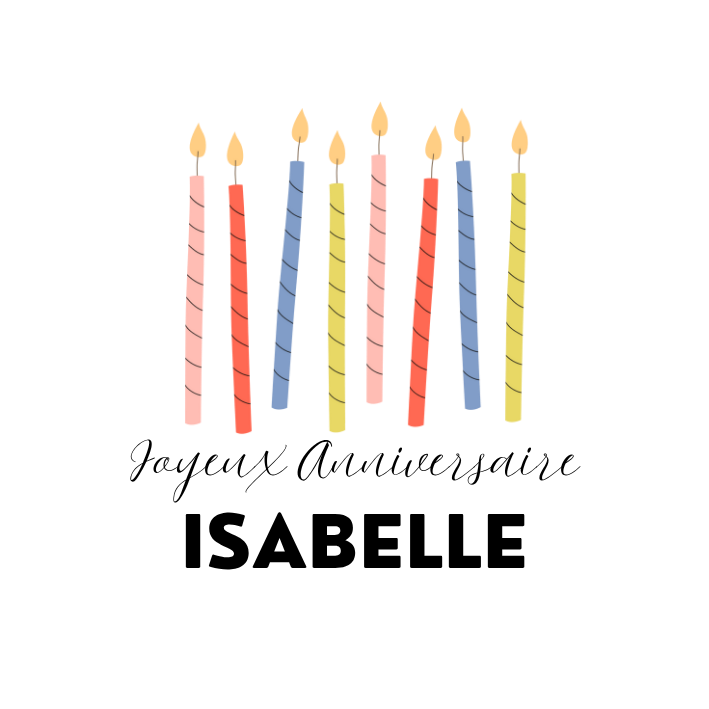 bougies décoration anniversaire personnalisable