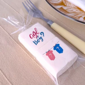 cadeau invité gender reveal personnalisé