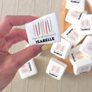 plateau de chamallows personnalisés pour invités anniversaire