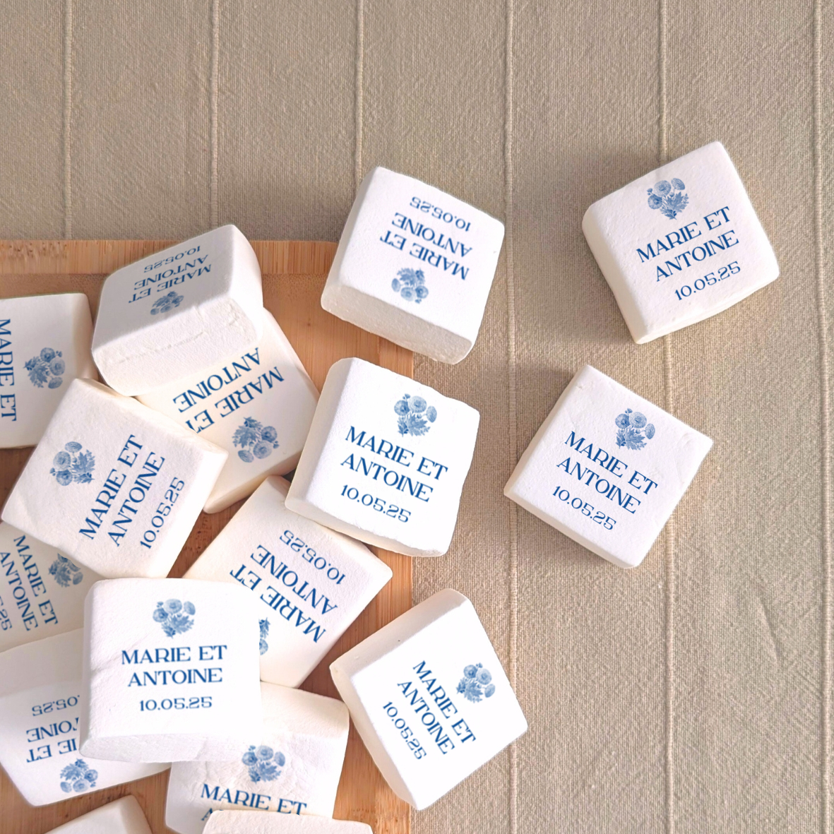 chamallows personnalisés mariage Guimauve personnalisé pour mariage chic