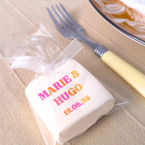 Guimauve personnalisé pour mariage chic