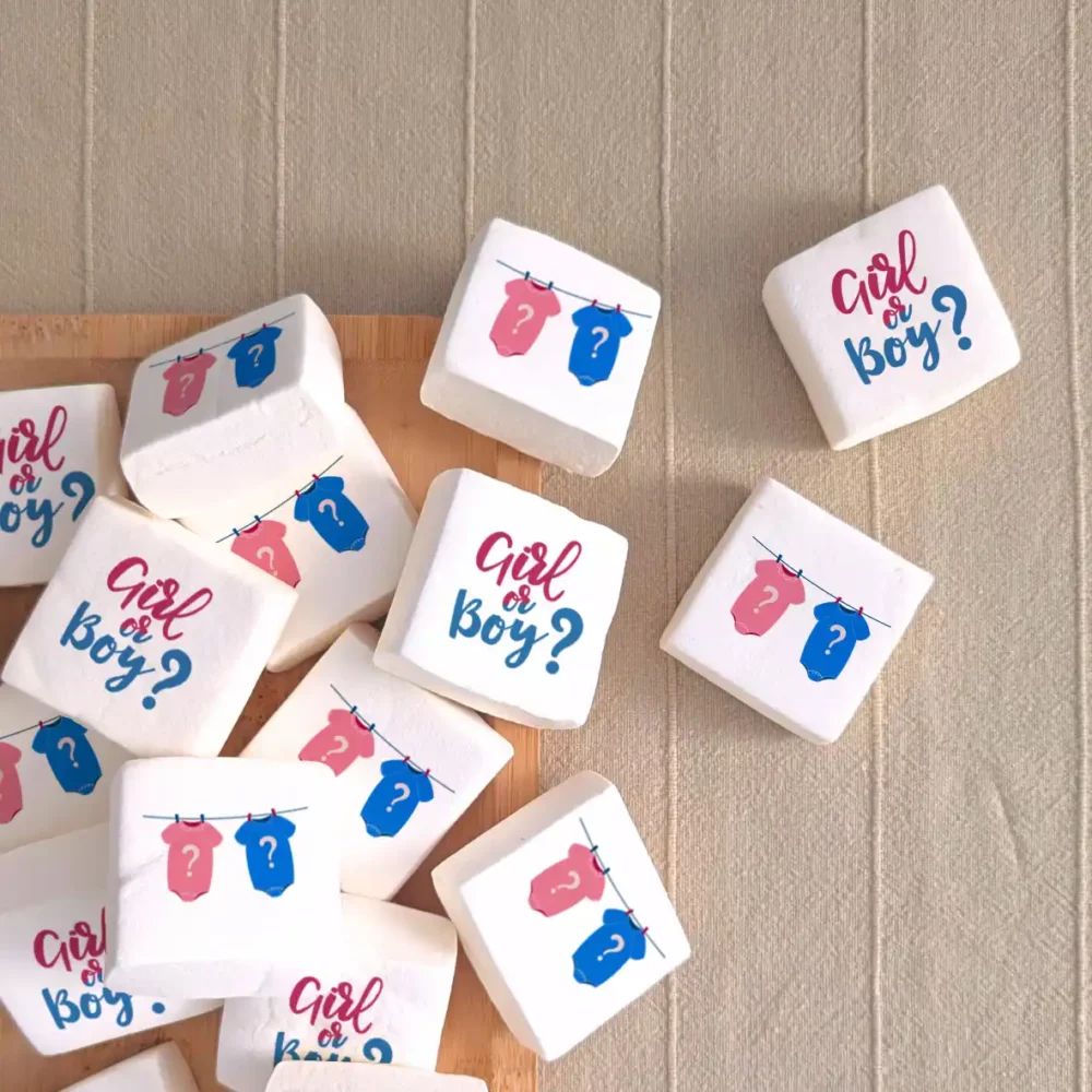 chamallow personnalisé gender reveal