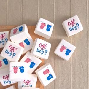 chamallow personnalisé gender reveal