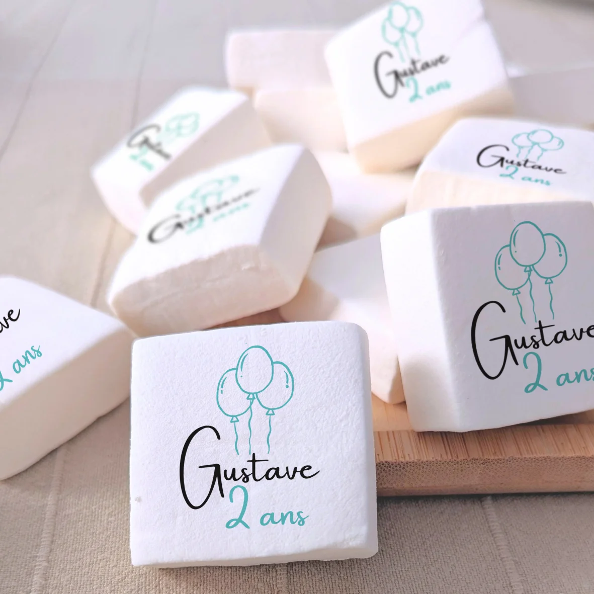 sachets de guimauves personnalisées pour anniversaire disco