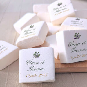 Guimauve personnalisé pour mariage champêtre