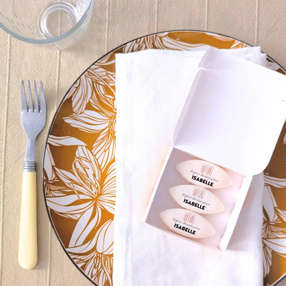 calisson personnalisé pour table anniversaire