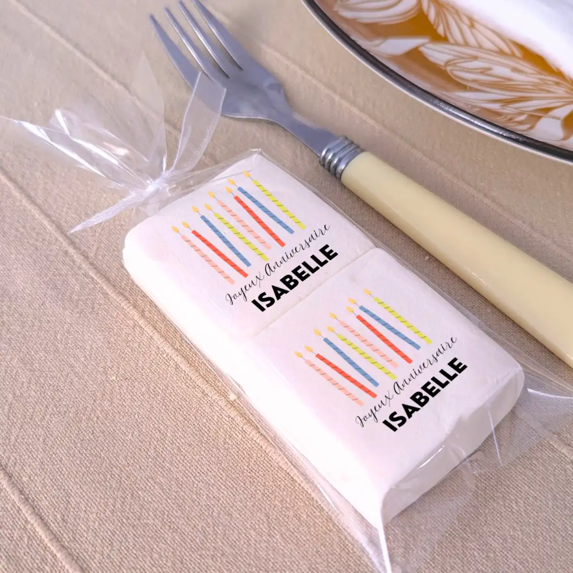 chamallow personnalisé texture moelleuse anniversaire