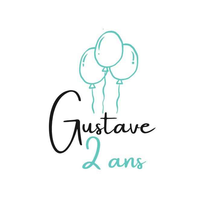 texte avec pattern décoration anniversaire bleu et blanc